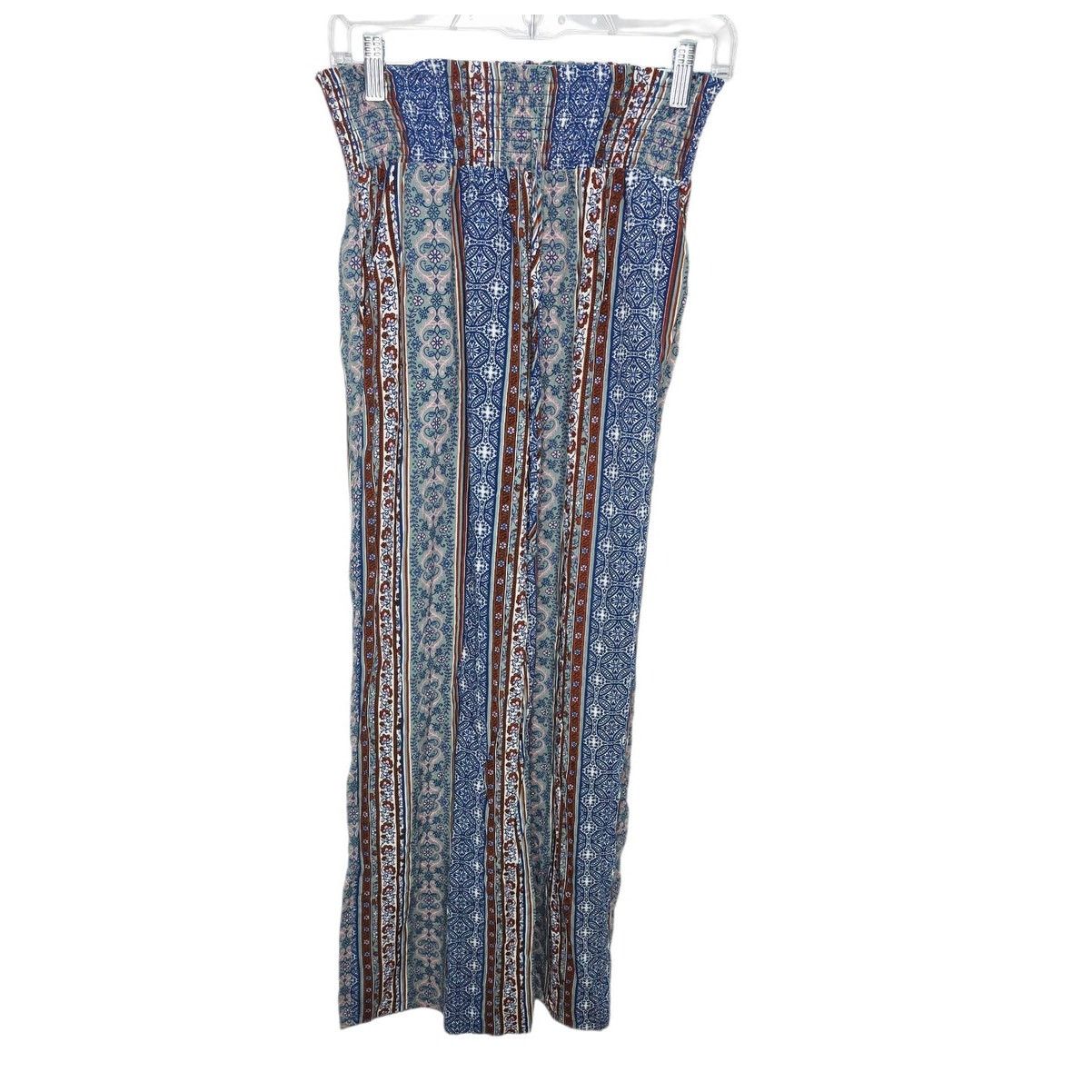 Other Bebop Boho Smocked Elastic Waist Wide Leg Women's Pants Size 25" / US 0 / IT 36 - 1 Thumbnail