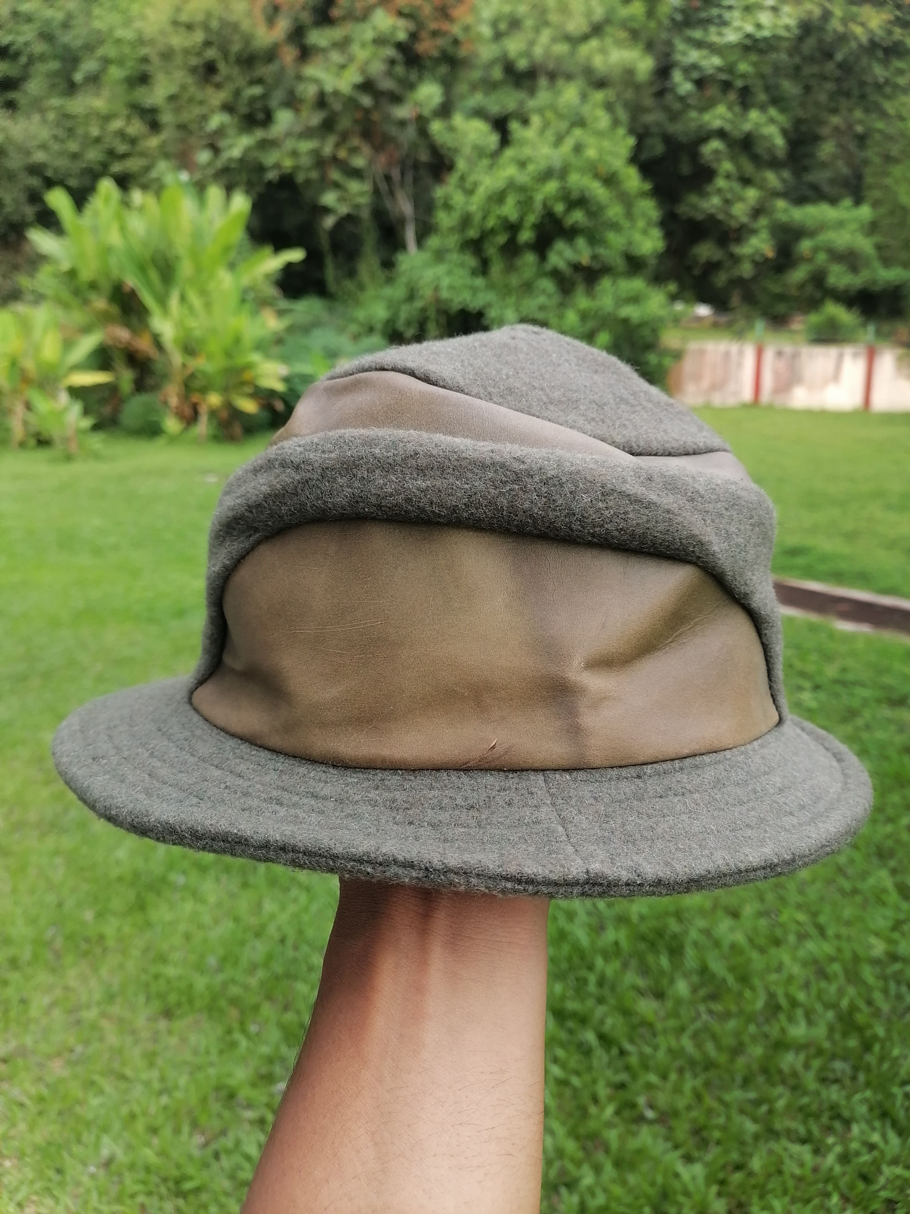 CA4LA × Designer × Japanese Brand Ca4la Wool Leather Hat Size ONE SIZE - 5 Thumbnail