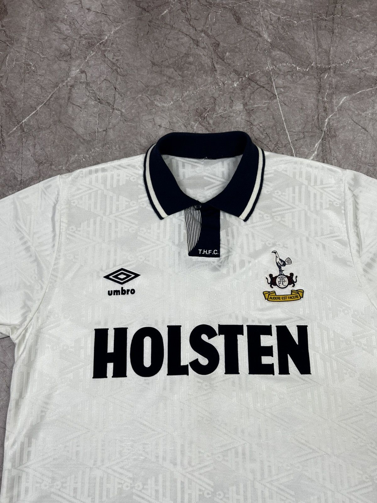 Umbro 1991-93 Tottenham Hotspur Umbro Home Jersey Shirt Mens Size US L / EU 52-54 / 3 - 5 Thumbnail