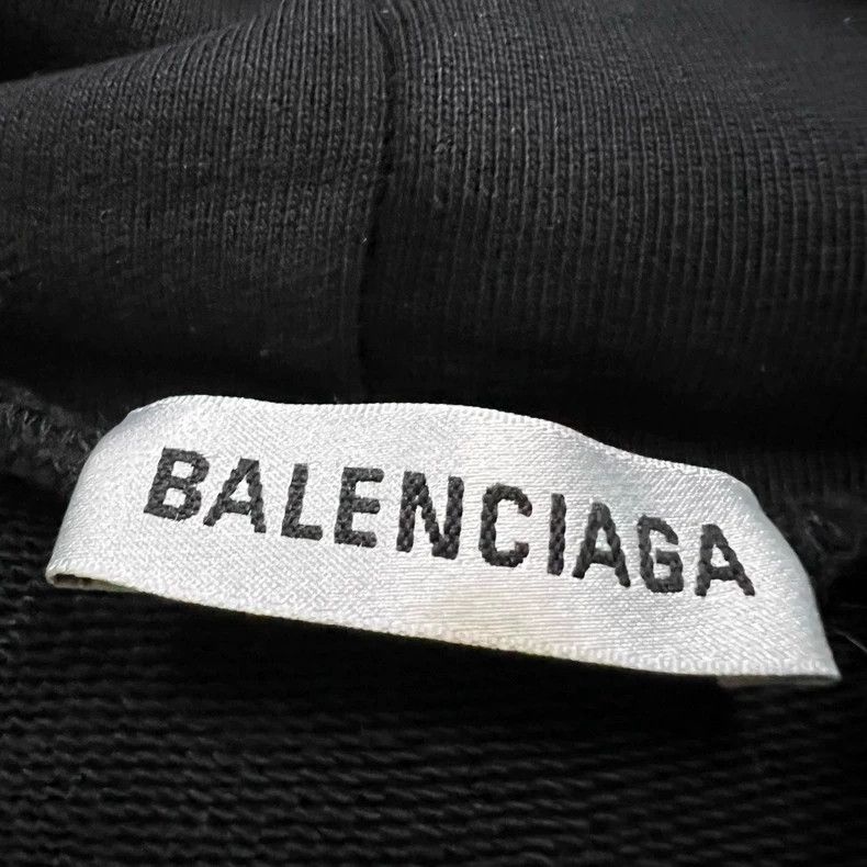 Balenciaga Balenciaga Black printed logo hoodie Size US M / EU 48-50 / 2 - 2 Thumbnail