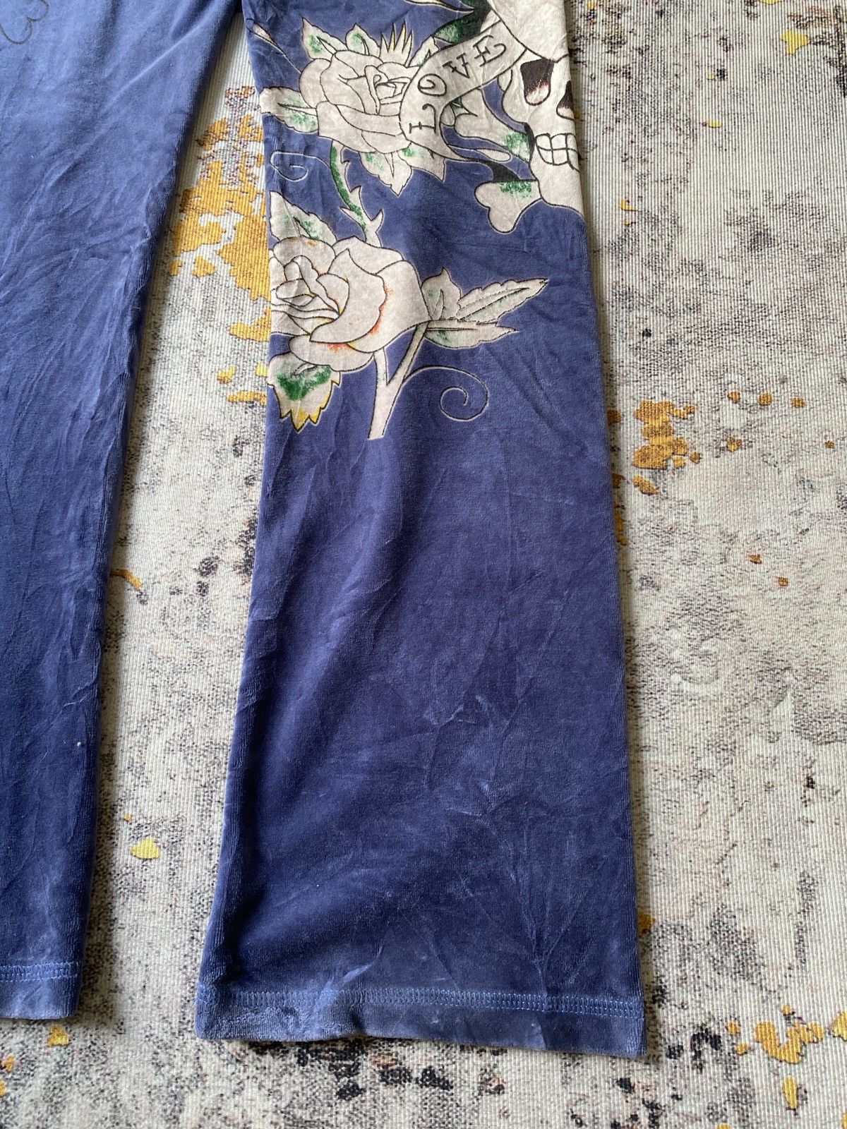 Christian Audigier 2000s Ed Hardy By Christian Audigier Velvet Sweatpant Size US 32 / EU 48 - 12 Thumbnail