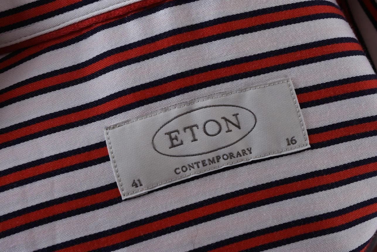 Eton Eton Contemporary Striped Long Sleeve Dress Shirt Size US L / EU 52-54 / 3 - 3 Thumbnail