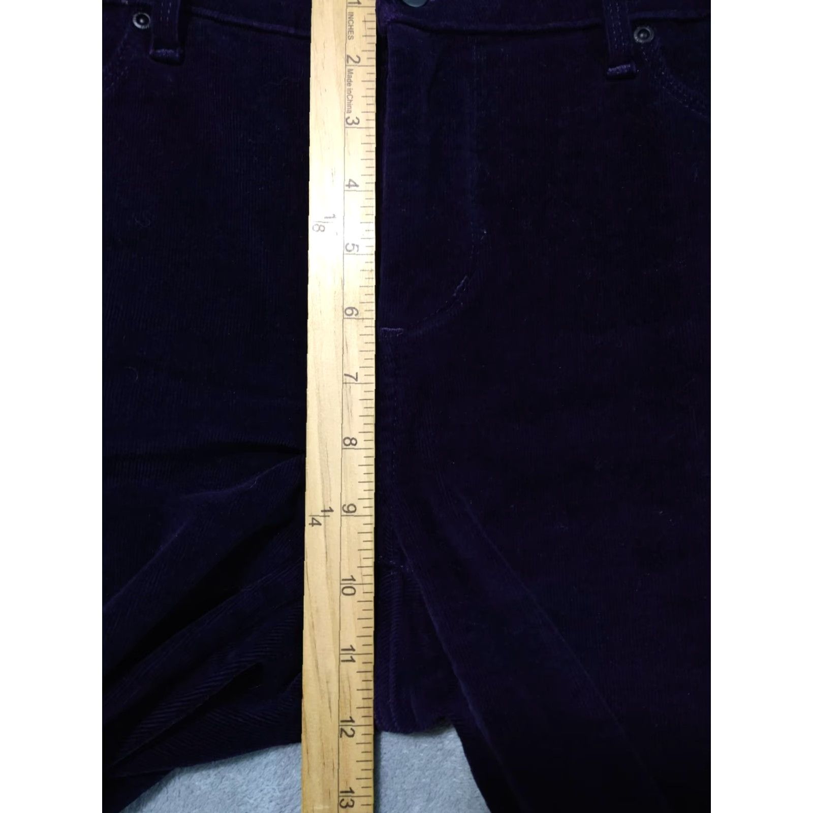 NYDJ NYDJ Women's 10 Purple Corduroy Skinny Jeans Mid Rise Stretch Size 32" / US 10 / IT 46 - 4 Thumbnail