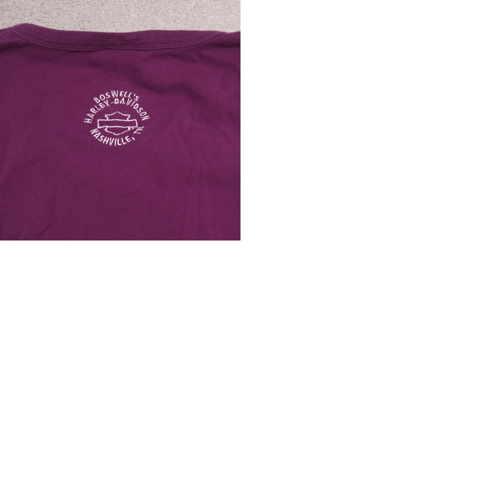 Harley Davidson VINTAGE Harley-Davidson Shirt Womens Medium Purple Nashville 3/4 Sleeve Top Size M / US 6-8 / IT 42-44 - 9 Thumbnail