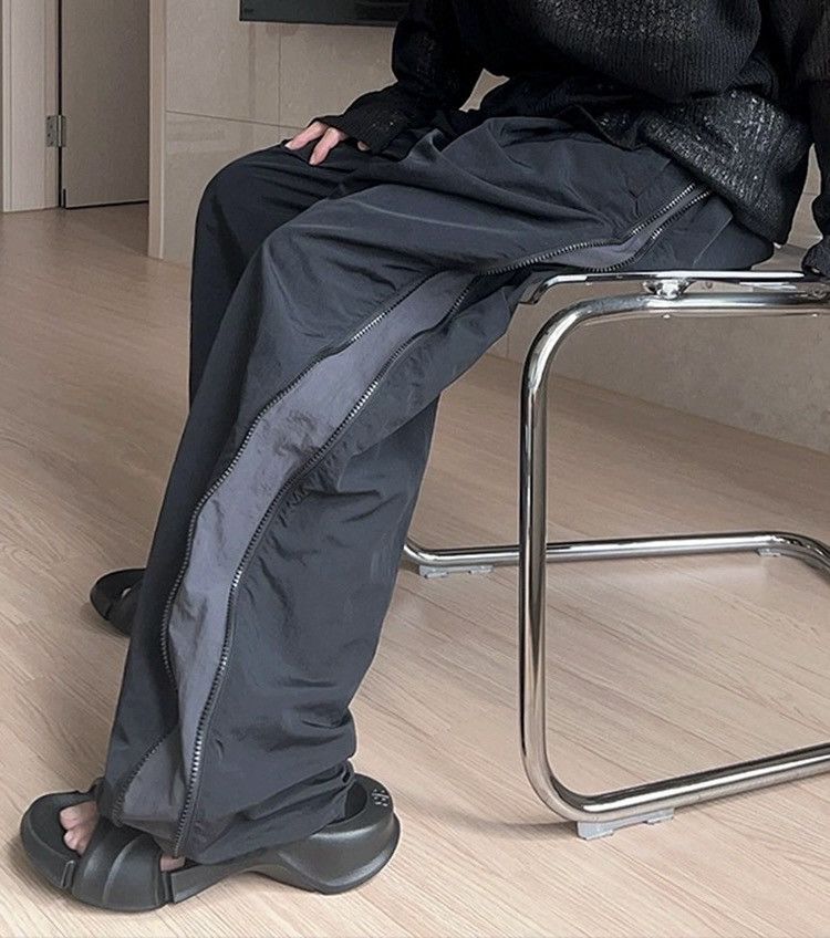 Cleanfit retro punk side zip pants