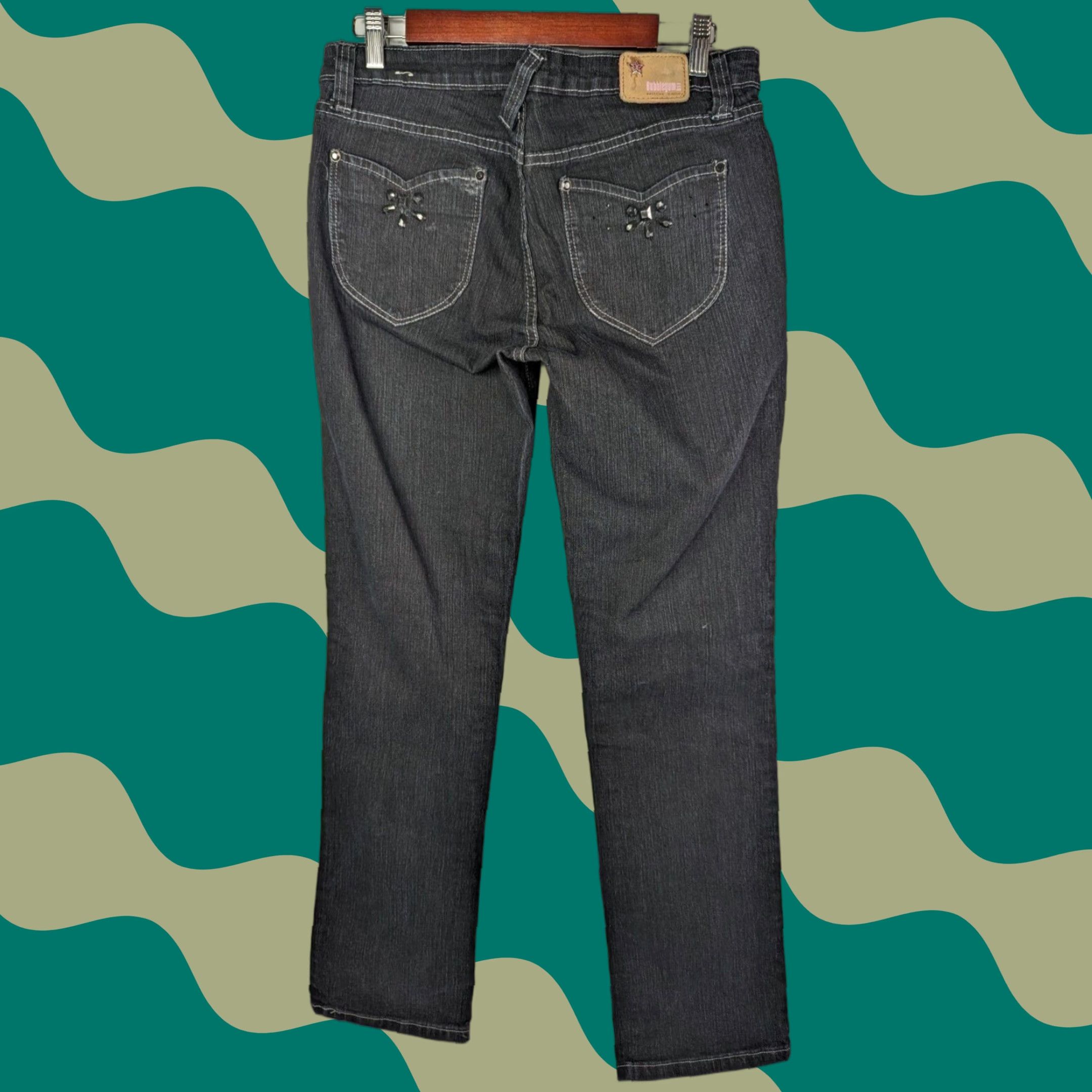 Vintage VINTAGE Bubblegum Jeans Womens Jr Size 15/16 Dark Wash Mid Rise Embelished Denim Jeans Size 36" / US 14 / IT 50 - 1 Thumbnail