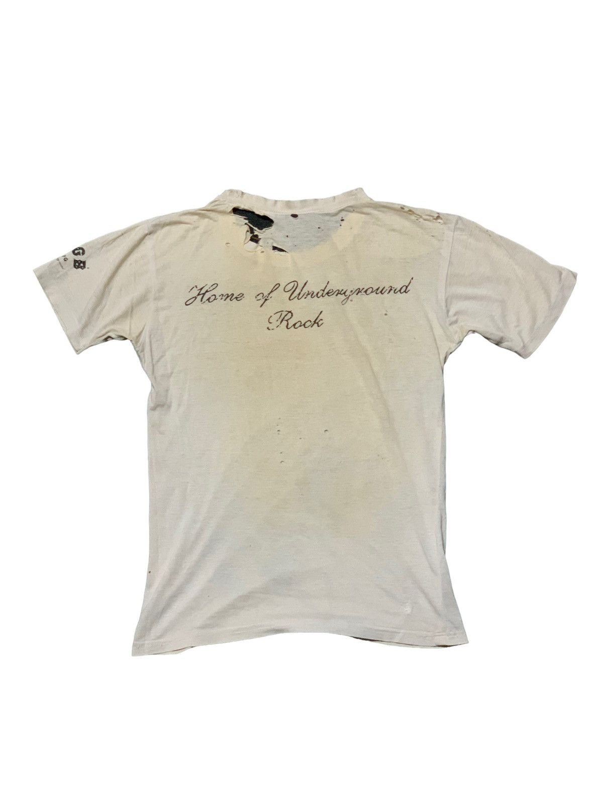 Band Tees × Vintage 💥Vintage CBGB “Home Of Underground Rock” Trashed Dirty Tees Size US S / EU 44-46 / 1 - 2 Thumbnail