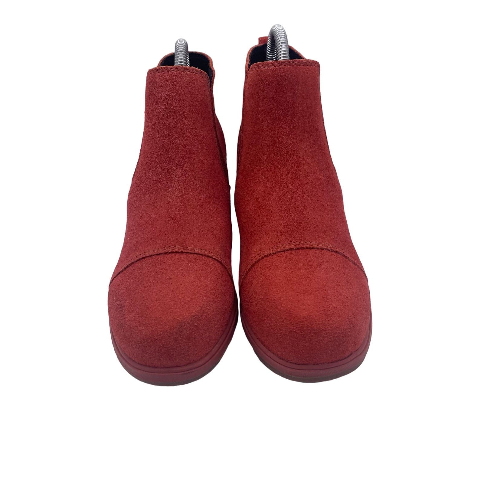 SOREL Sorel Evie Pull On Ankle Boots Suede Wedge Waterproof Red 7 Size US 7 / IT 37 - 4 Thumbnail