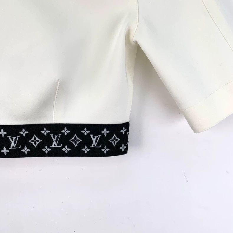 Louis Vuitton Louis Vuitton White logo with logo on the hem, short sleev Size XXS / US 00 / IT 34 - 4 Thumbnail