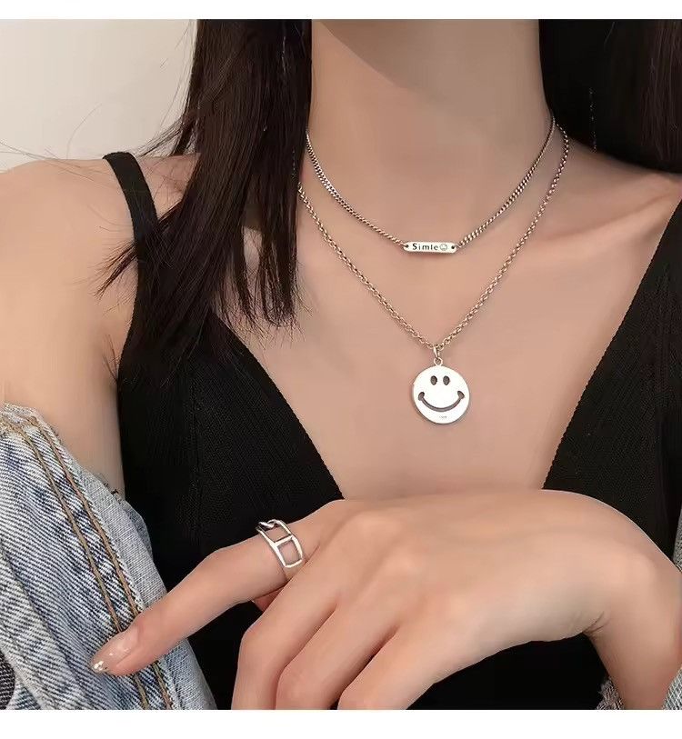 Jewelry × Vintage S925 Silver Vintage Smiley Face Necklace Size ONE SIZE - 5 Thumbnail