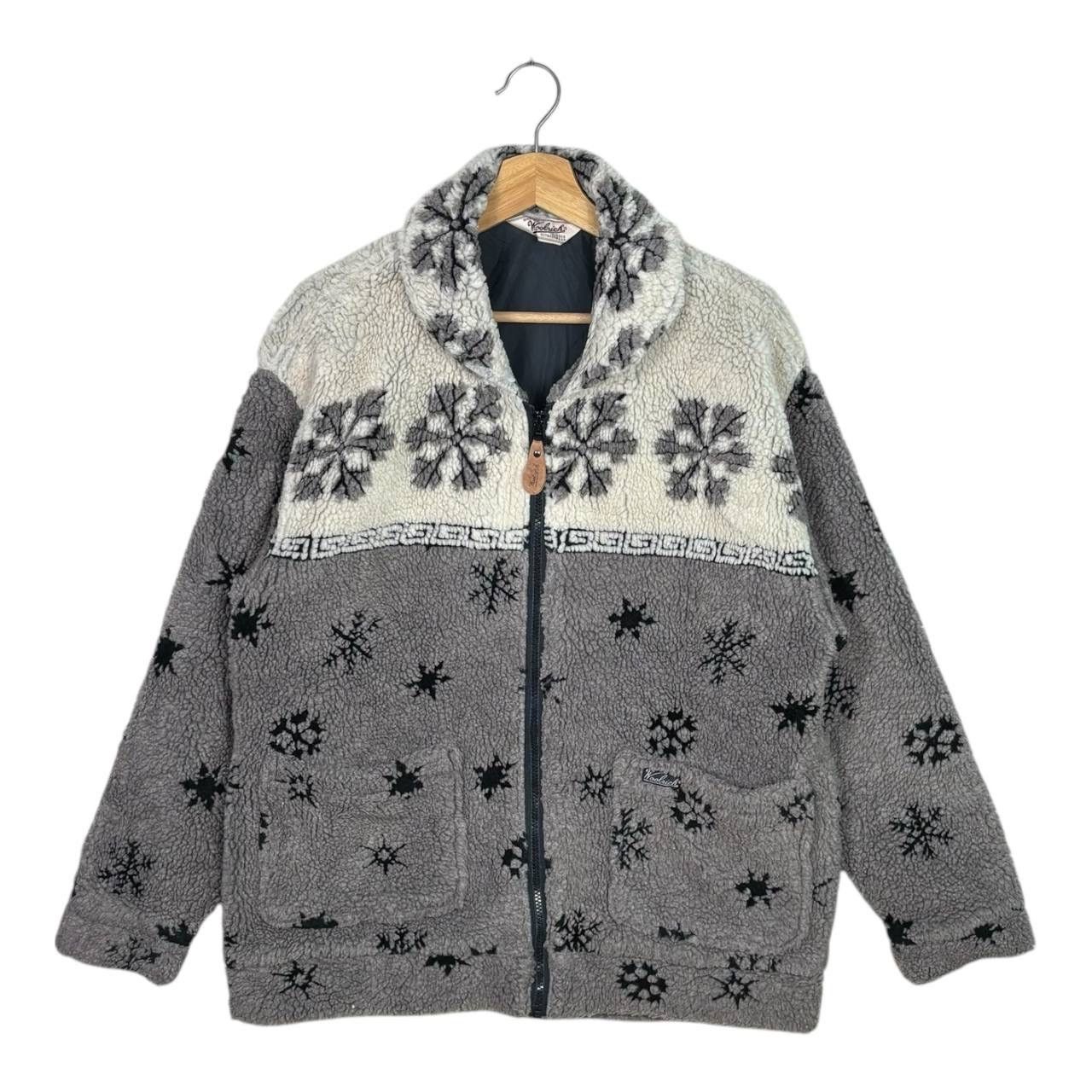 Woolrich Woolen Mills Vintage Woolrich Snowflake Sherpa Fleece Jacket Asics Size M Size US M / EU 48-50 / 2 - 1 Thumbnail