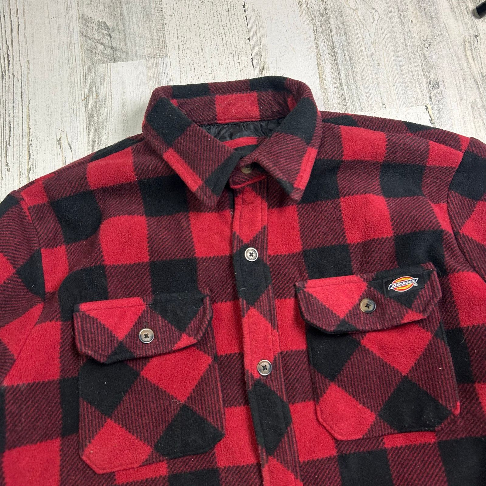 Dickies Dickies Red Plaid Flannel Fleece Quilted Jacket Men's Large Size US L / EU 52-54 / 3 - 2 Thumbnail