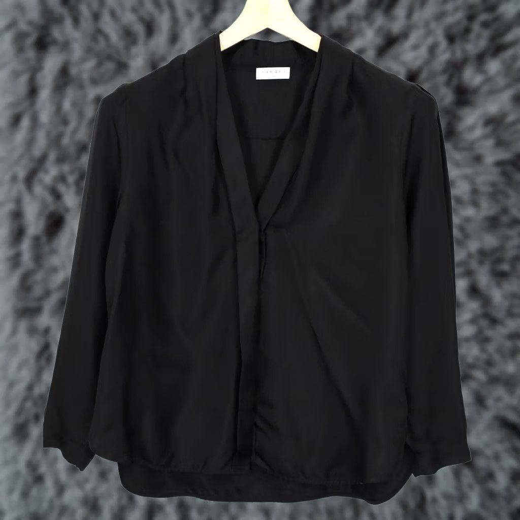 Sandro SANDRO Lanna Blouse Womens Black SMALL Button Top - Lithuania Size S / US 4 / IT 40 - 1 Thumbnail