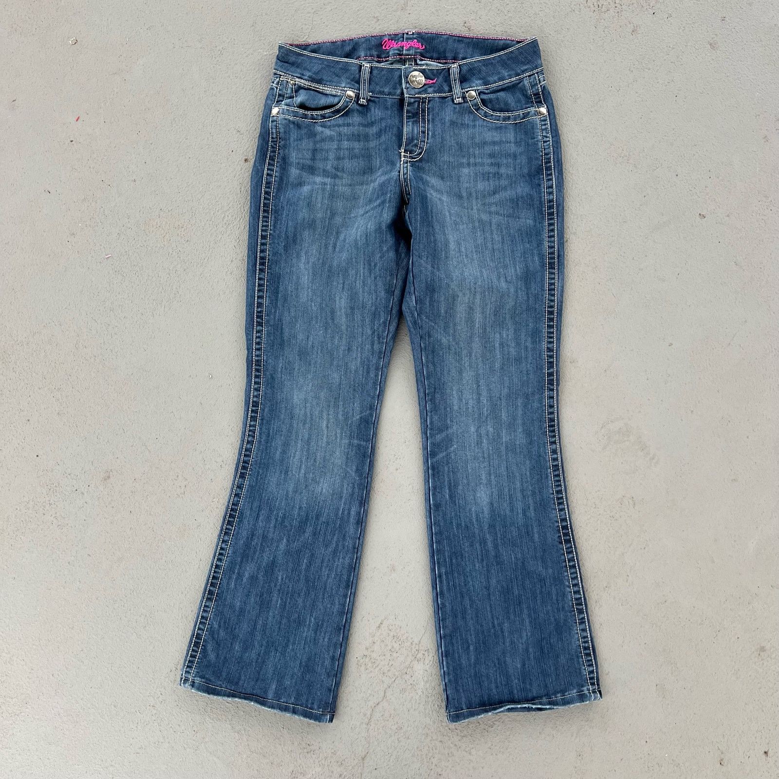 Wrangler Wrangler Mae Premium Patch Low Rise Boot Cut Jeans 7/8x32 Size 30" / US 8 / IT 44 - 2 Thumbnail