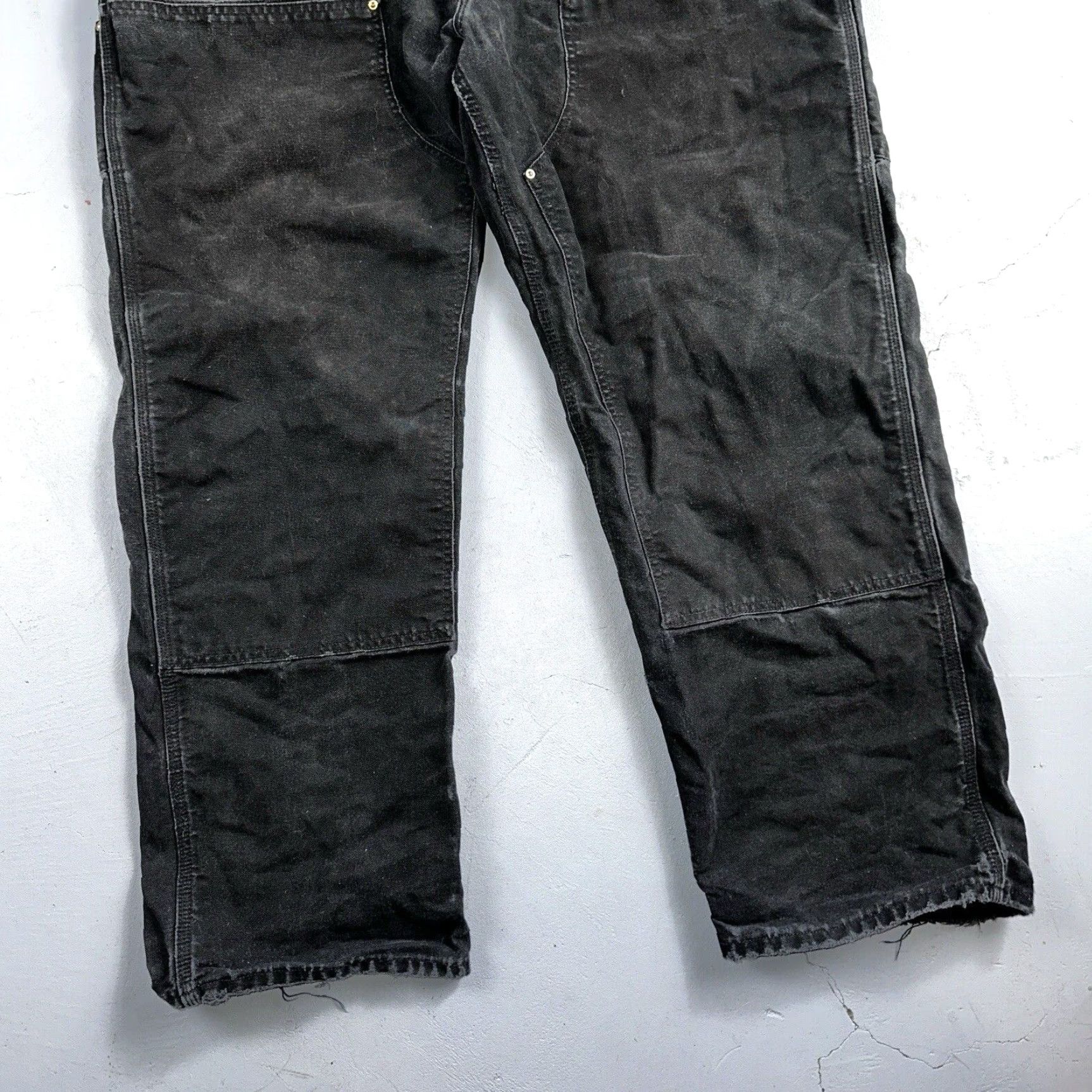 Carhartt VINTAGE Carhartt VTG Double Knee Carpenter Pants USA B01 BLK Black 42x31 Size US 42 / EU 58 - 2 Thumbnail