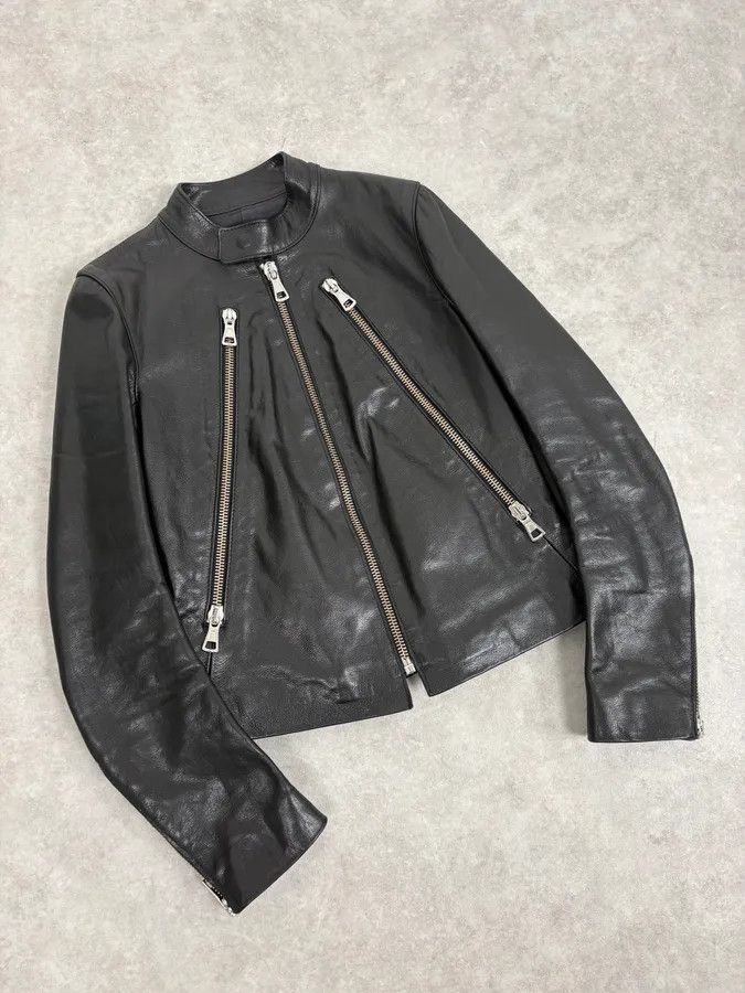 Maison Margiela SS2005 Maison Martin Margiela Black 5 Zip Biker Leather Jacket Size S / US 4 / IT 40 - 4 Thumbnail