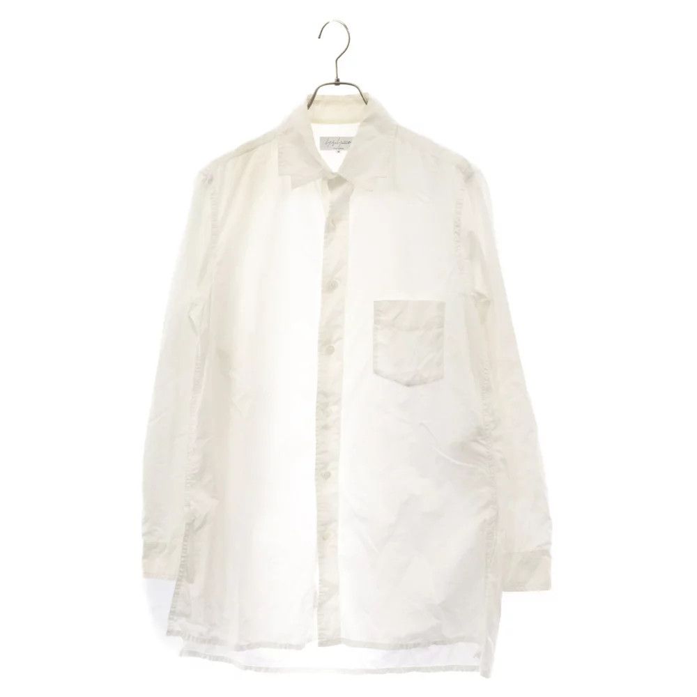 image of Yohji Yamamoto Pour Homme 21Aw Long Sleeve Shirt in White, Men's (Size Medium)