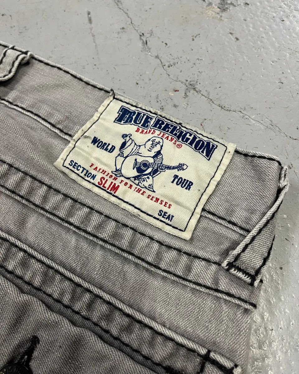 Vintage True Religion Grey Denim Jeans Size US 32 / EU 48 - 10 Thumbnail