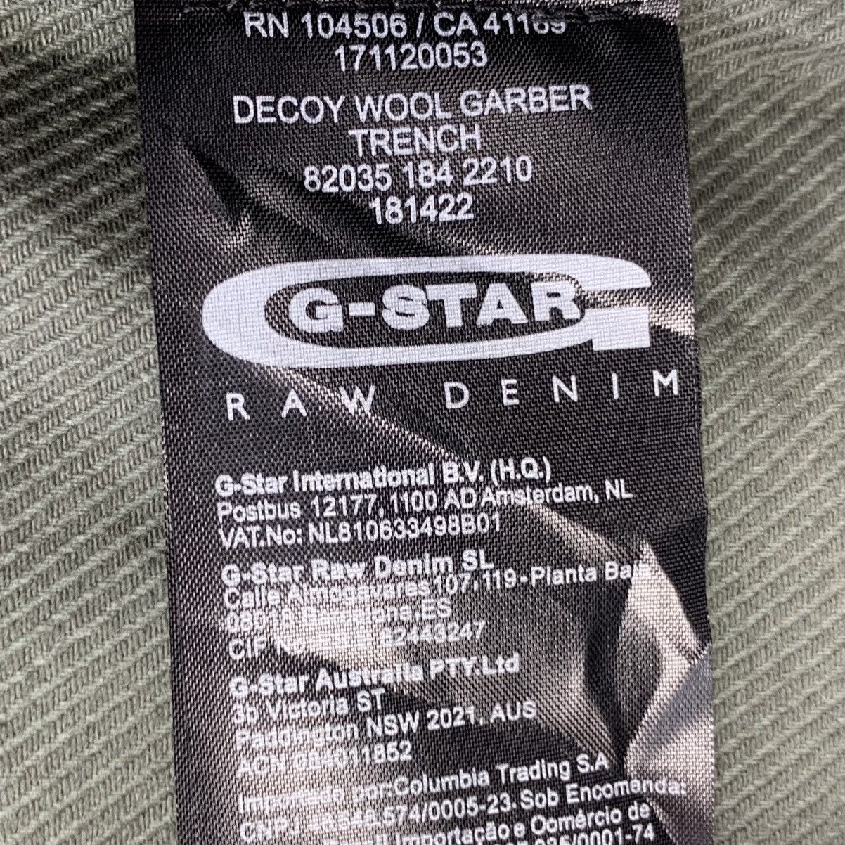 G-Star G-Star Raw Denim Wool Garber Trench Coat Jacket Size US M / EU 48-50 / 2 - 19 Thumbnail