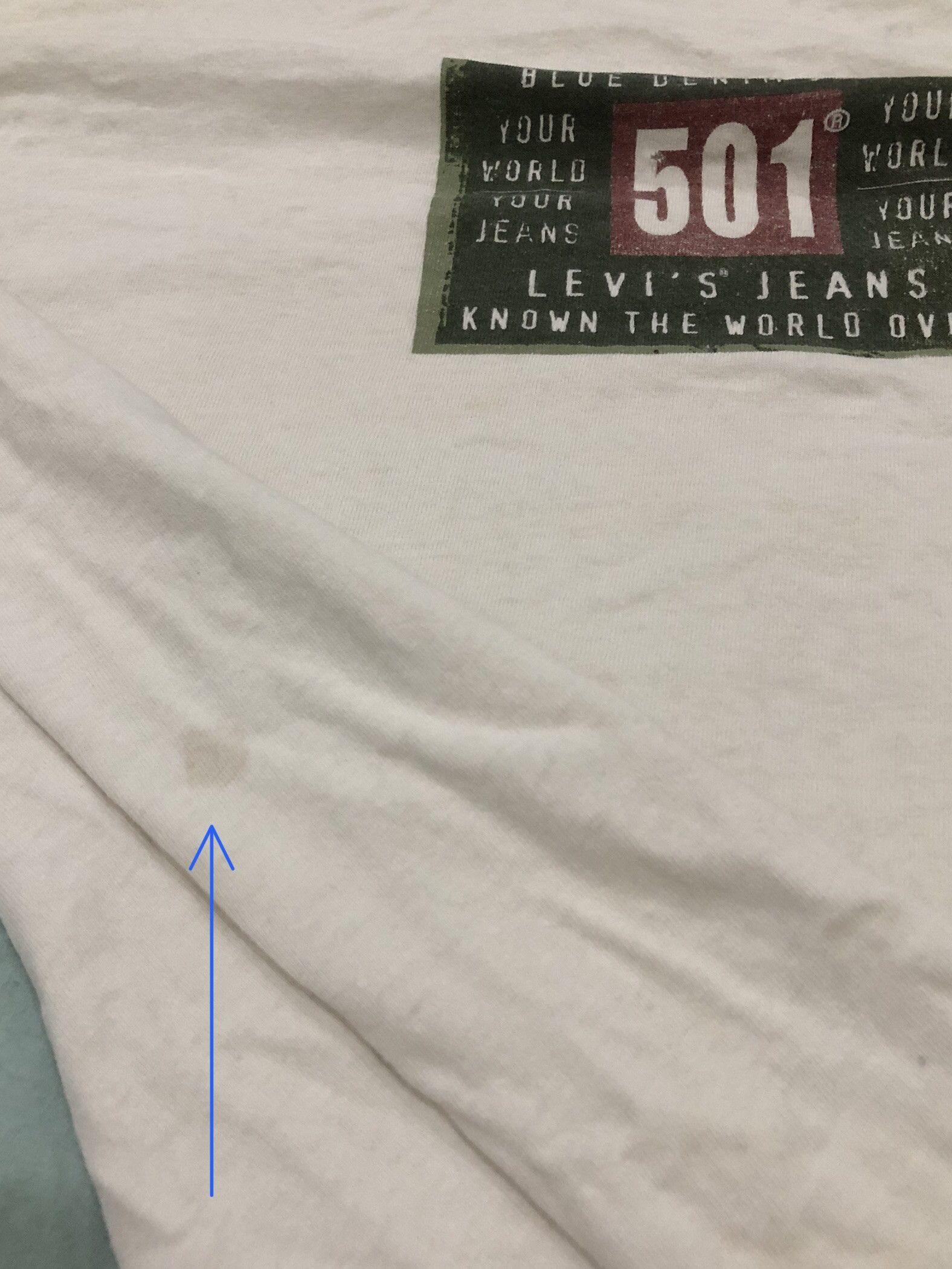 Levi's Vintage Clothing × Vintage Vintage 90s Levi’s 501 Made In Usa Tshirt Size US XL / EU 56 / 4 - 15 Thumbnail