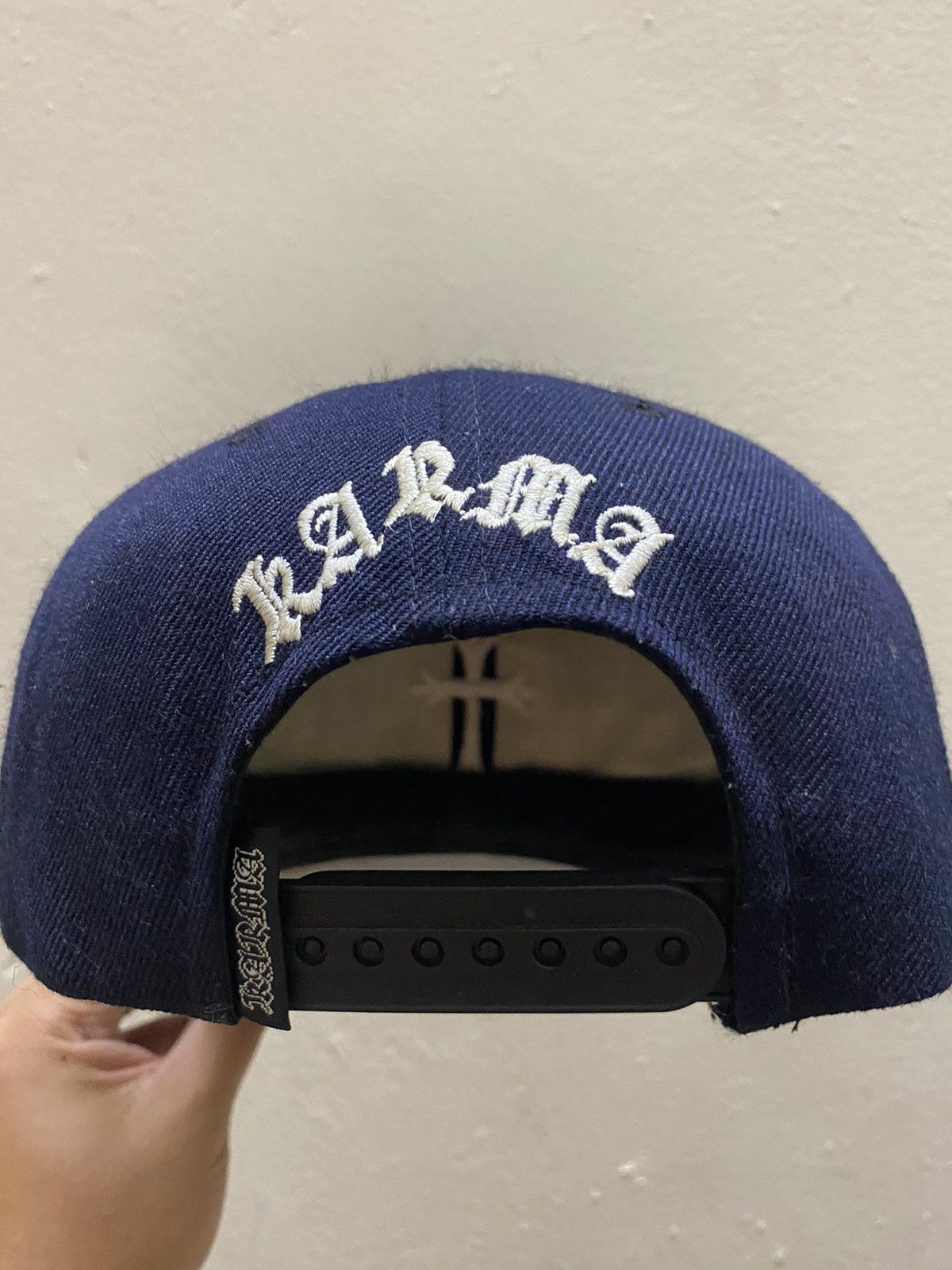 Japanese Brand × Vintage Vintage KARMA Cross Logo Like Chrome Hearts Hat Size ONE SIZE - 2 Thumbnail