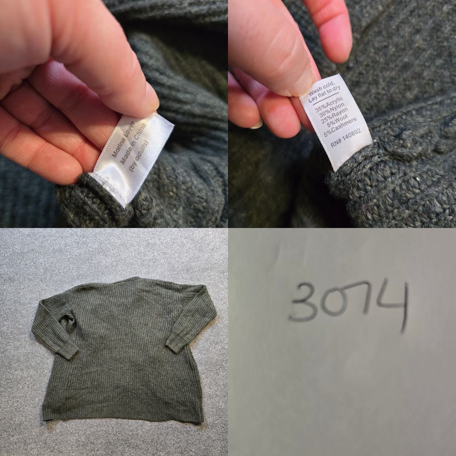 Marine Layer Marine Layer Cardigan Womens Small Green Wool Cashmere Blend Cozy Open Pocket Sweater Cardigan Womens Green Wool Cashmere Open Pocket Size S / US 4 / IT 40 - 8 Thumbnail