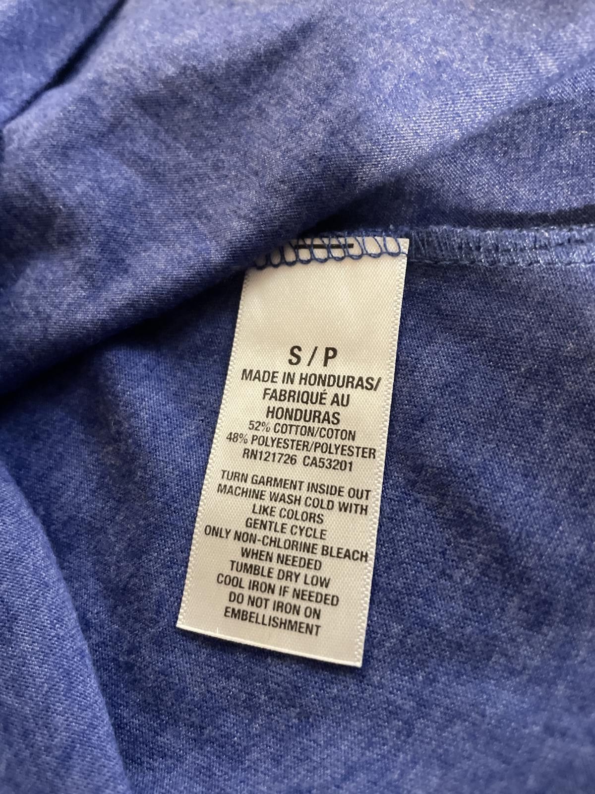 Aeropostale Y2K Aero Tee Top Women's Small Blue Silver NYC Rhinestones Size S / US 4 / IT 40 - 5 Thumbnail