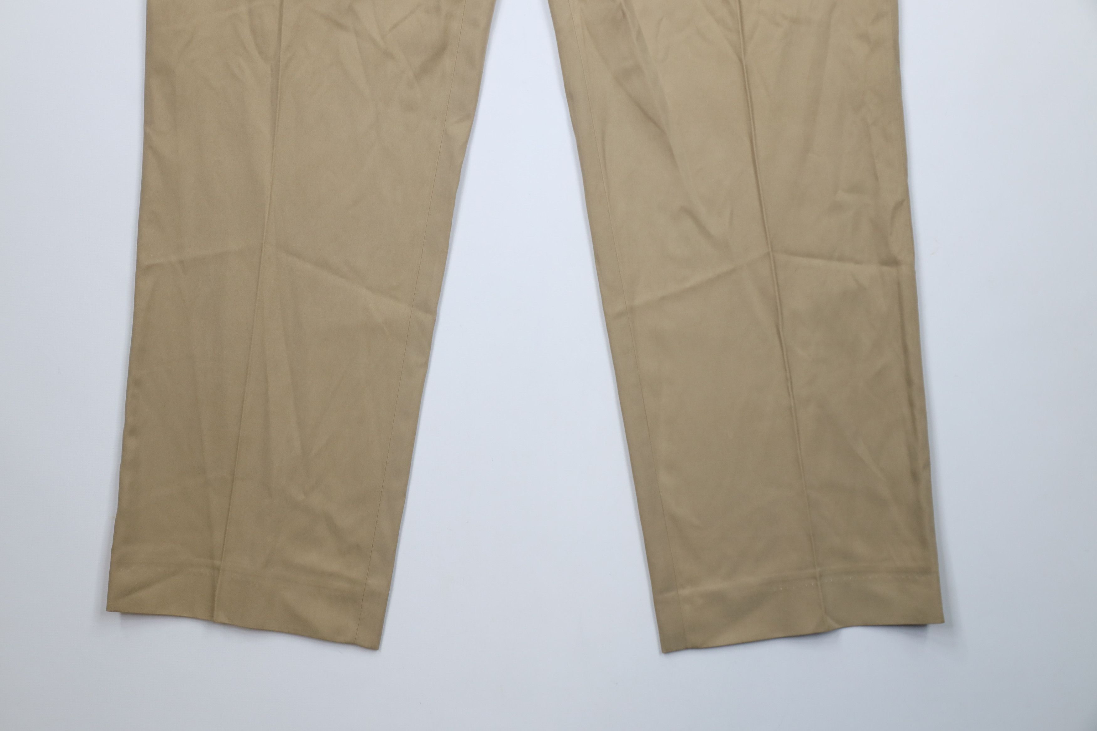 Ralph Lauren × Vintage Vintage 90s Ralph Lauren Blend Wide Leg Chino Pants Beige Size US 36 / EU 52 - 4 Thumbnail