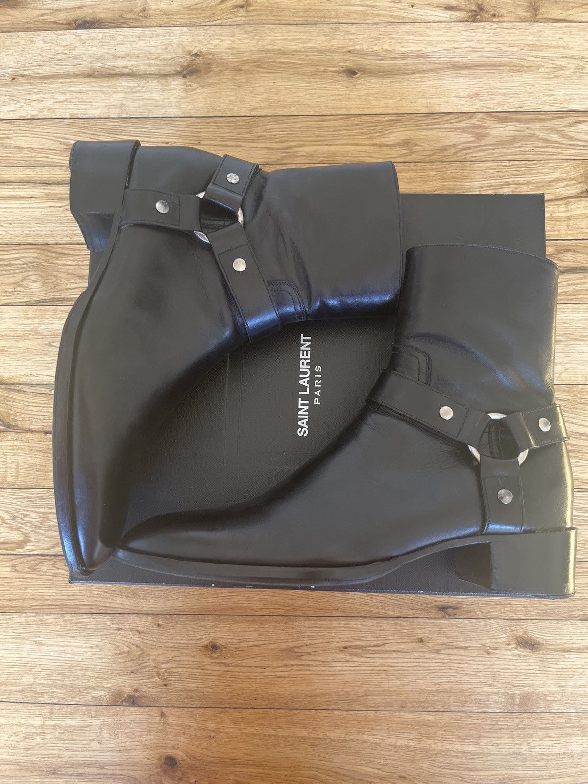 Saint Laurent Paris Saint Laurent 2013 Wyatt 43.5/10.5 black leather Hedi era Size US 10.5 / EU 43-44 - 7 Thumbnail