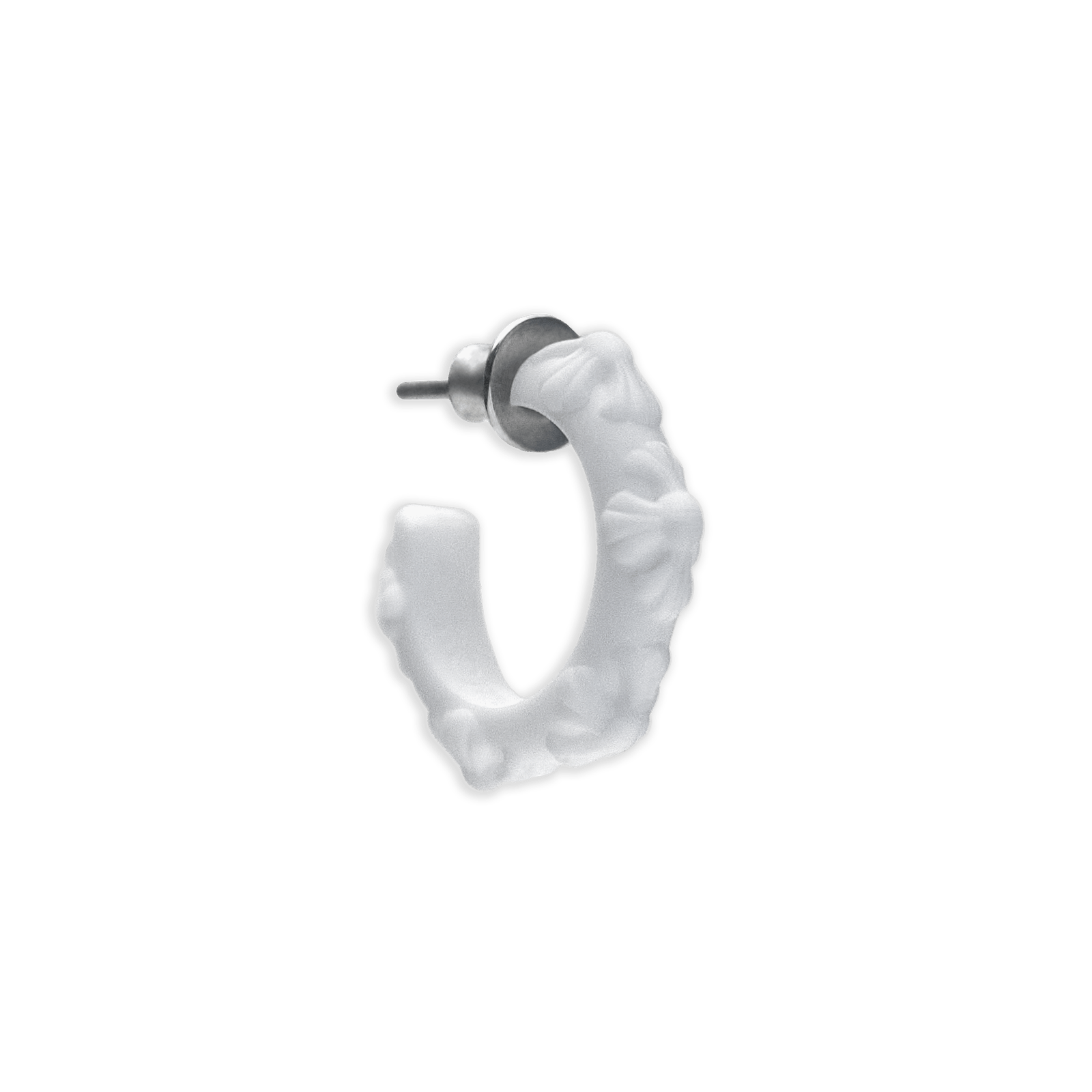 Chrome Hearts CH Cross Hoop Earring White Size ONE SIZE - 1 Thumbnail