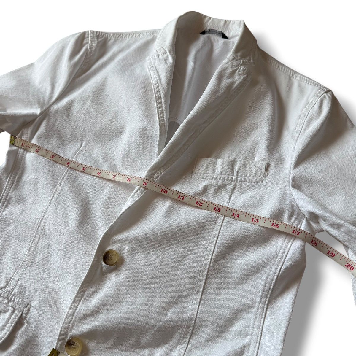 Dolce & Gabbana Dolce & Gabbana White Cotton Single Breast Coat Size 46S - 15 Thumbnail