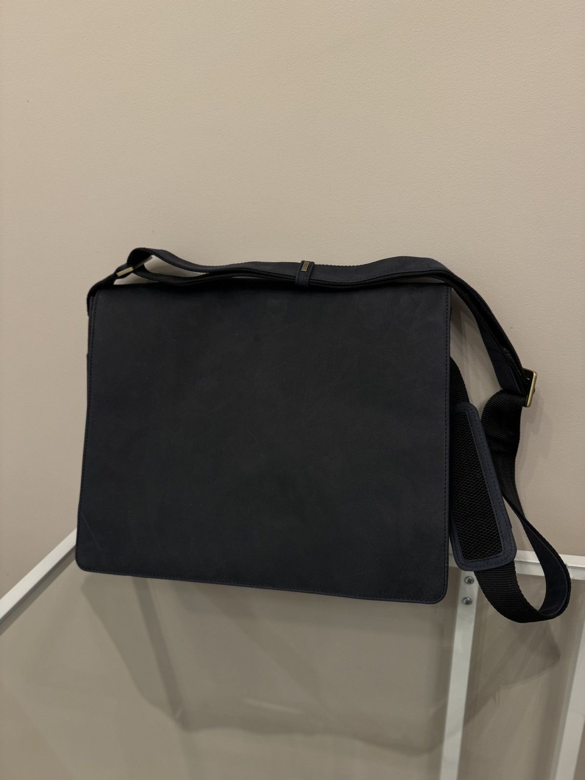 Genuine Leather x Luchiano Visconti Visconti Leather Bag Harvard High Quality Crossbody Bag in Navy