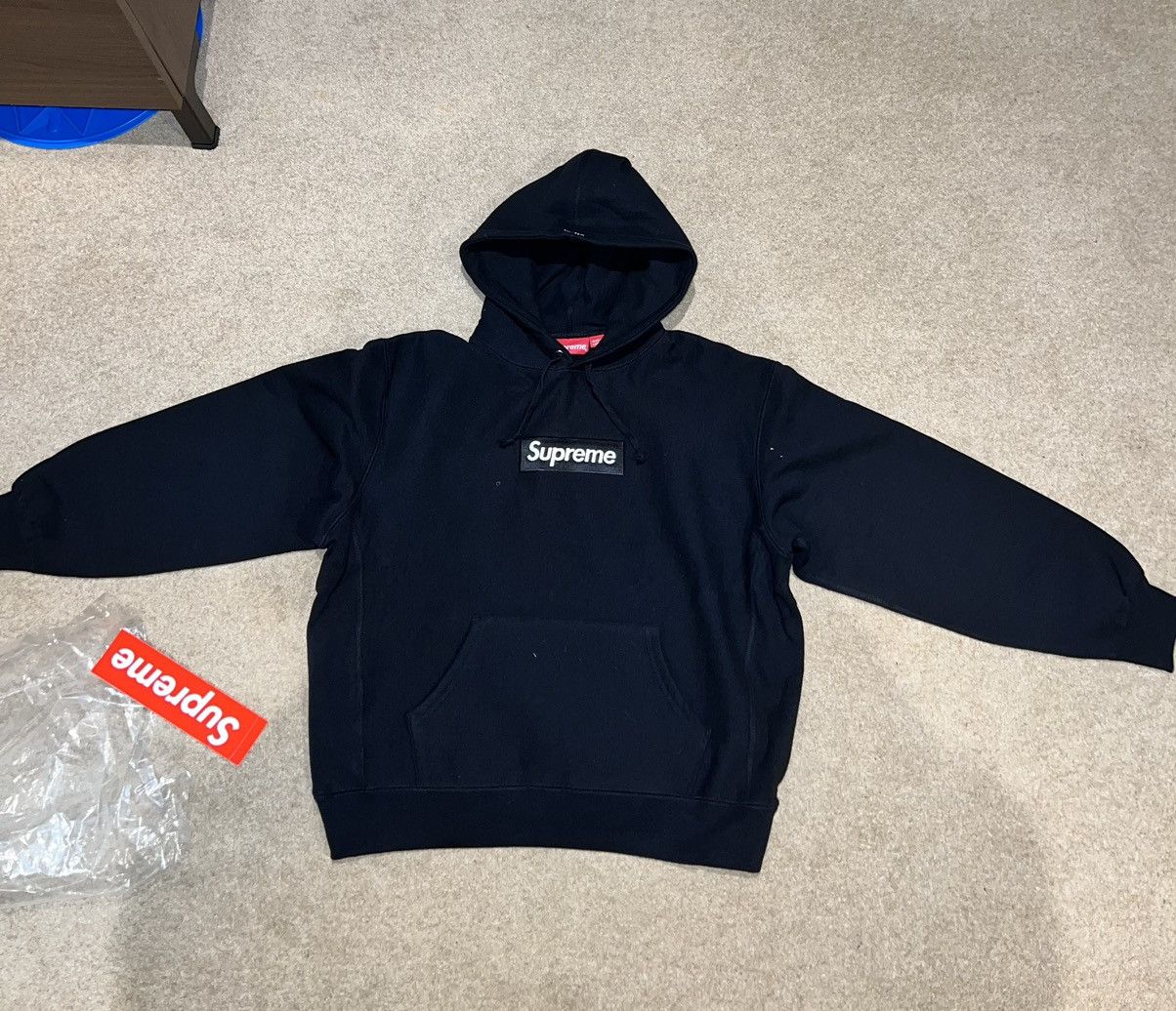 Image of Supreme Box Logo Hoodie In Black, Men's (Size Small)