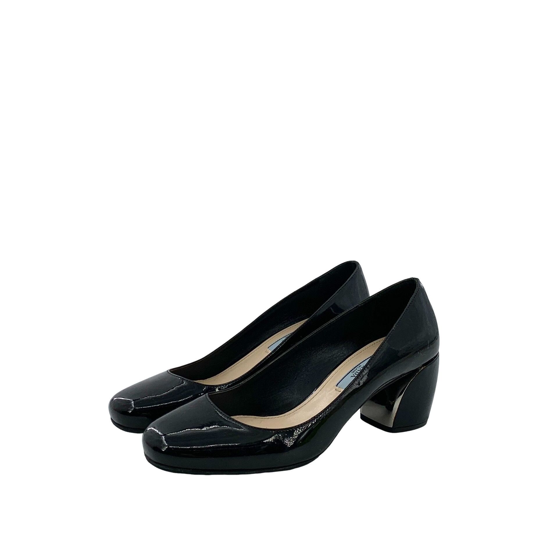 Prada Prada Patent Leather Block Heels 38 Size US 8 / IT 38 - 1 Thumbnail