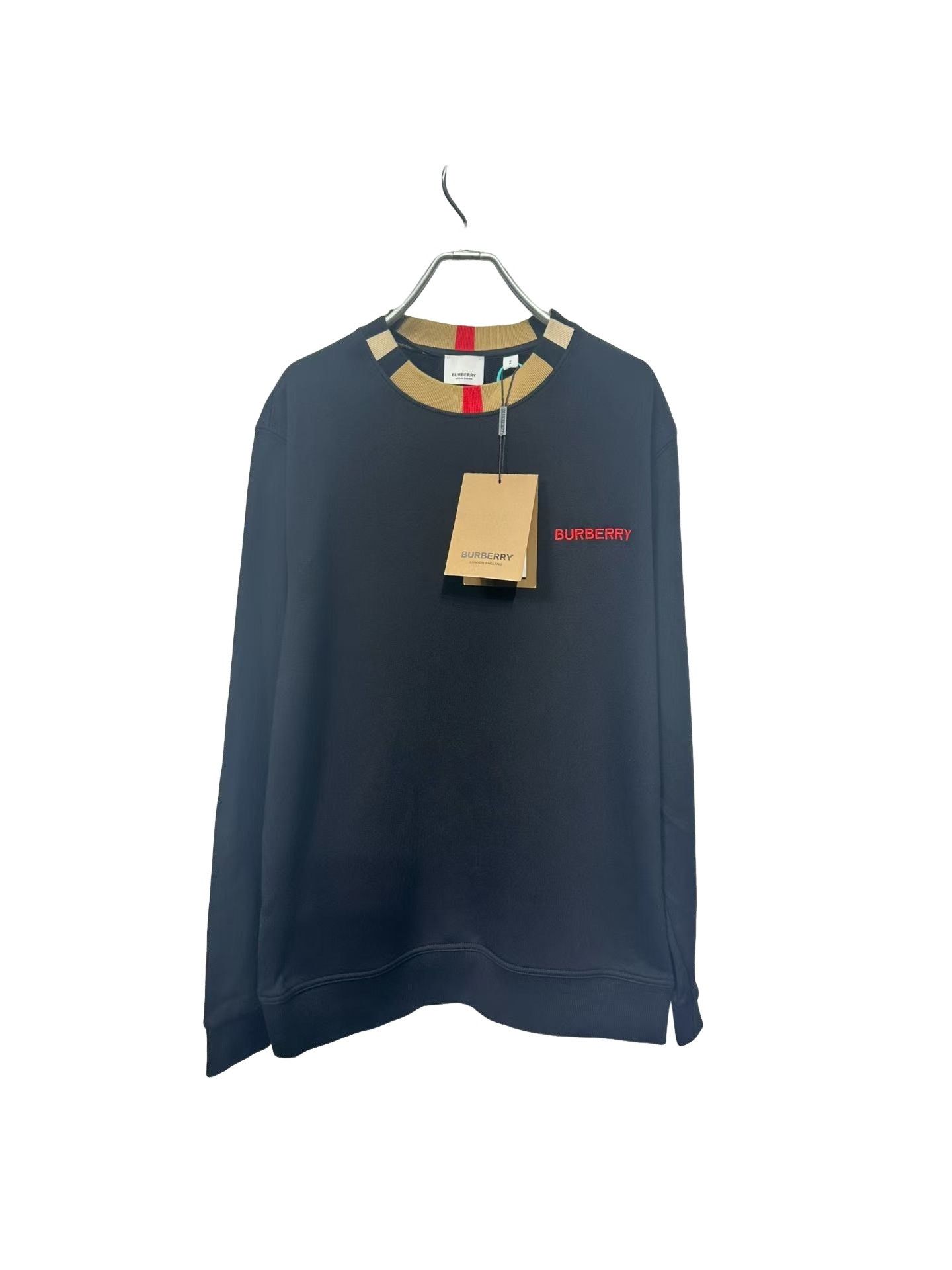 Burberry Burberry Stripe Collar Embroidery Sweatshirt S Size US S / EU 44-46 / 1 - 1 Thumbnail