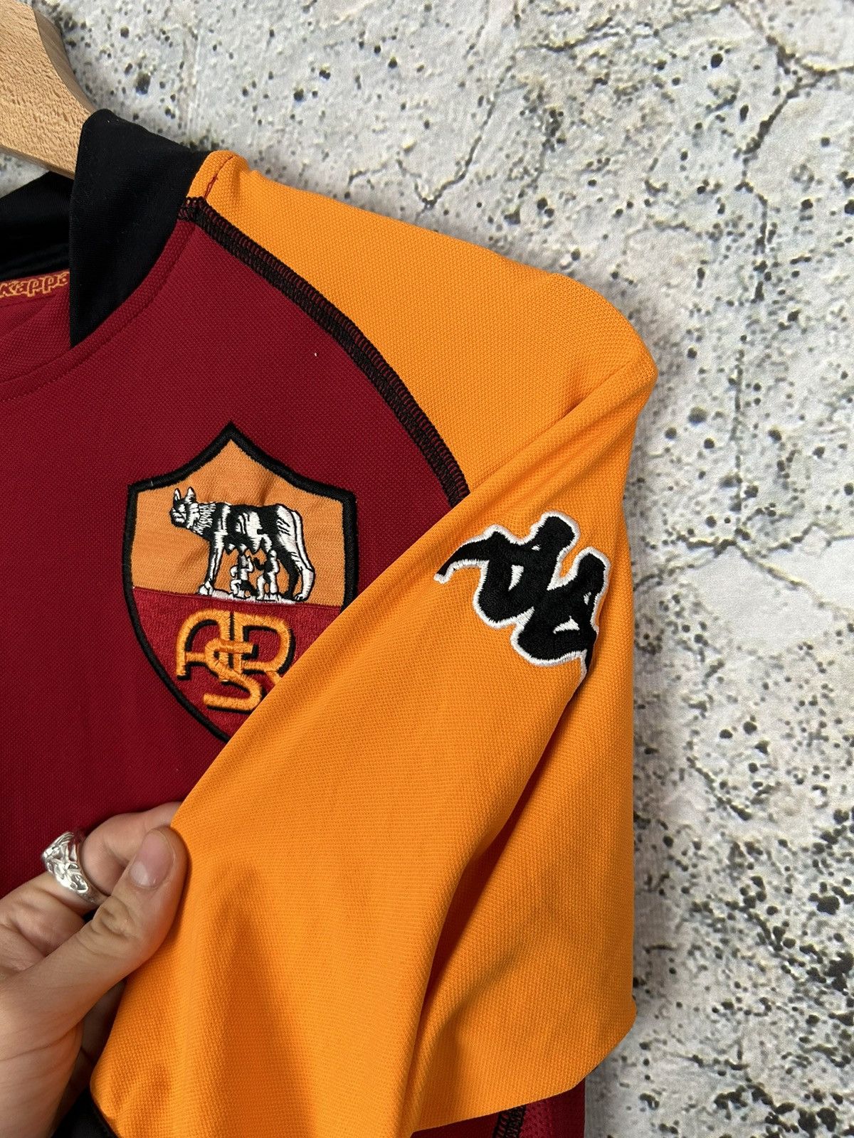 Kappa AS Roma Batistuta Soccer Jersey Vintage 90s Rare Kappa Size US L / EU 52-54 / 3 - 6 Thumbnail