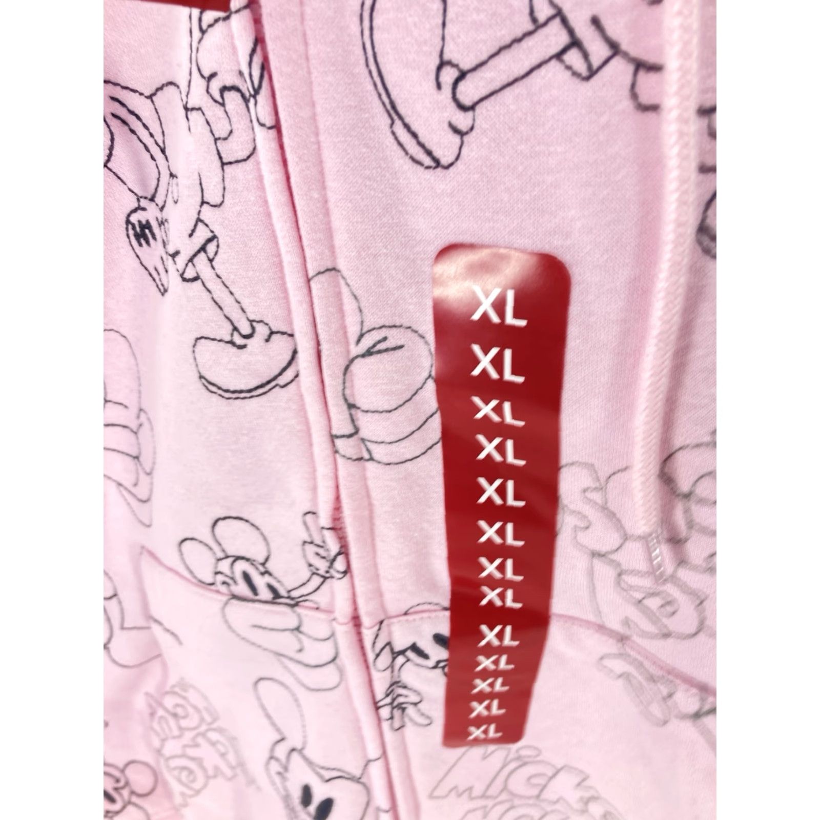 Disney Disney Mickey Mouse Hoodie Sweatshirt Women XL Pink AOP Full Zip Fleece NWT Size XL / US 12-14 / IT 48-50 - 4 Thumbnail