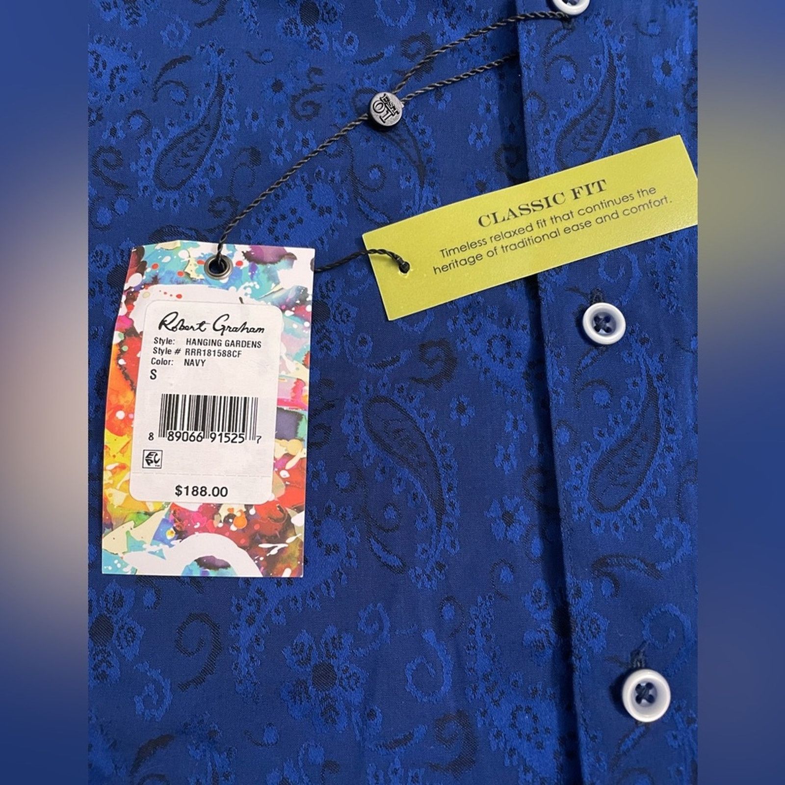 Robert Graham Robert Graham Men Hanging Gardens L/S Shirt Blue - Small Size US S / EU 44-46 / 1 - 4 Thumbnail
