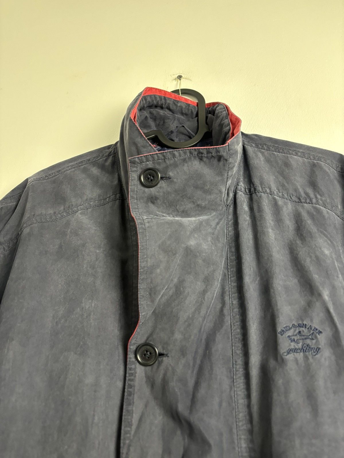 Japanese Brand × Paul & Shark × Vintage Vintage 80s Paul Shark Silk Windstopper Navy Coat Size US M / EU 48-50 / 2 - 8 Thumbnail