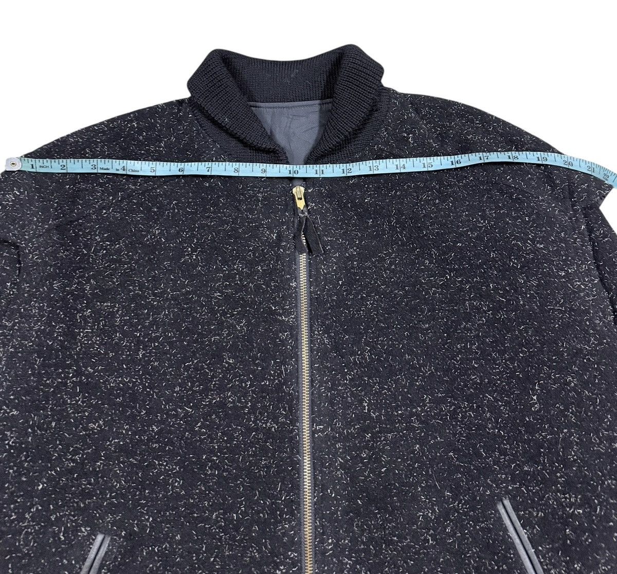 If Six Was Nine Btg🔥80’s Wool Alpaca Bomber Shawl Collar Zipper Jacket Size US L / EU 52-54 / 3 - 20 Thumbnail