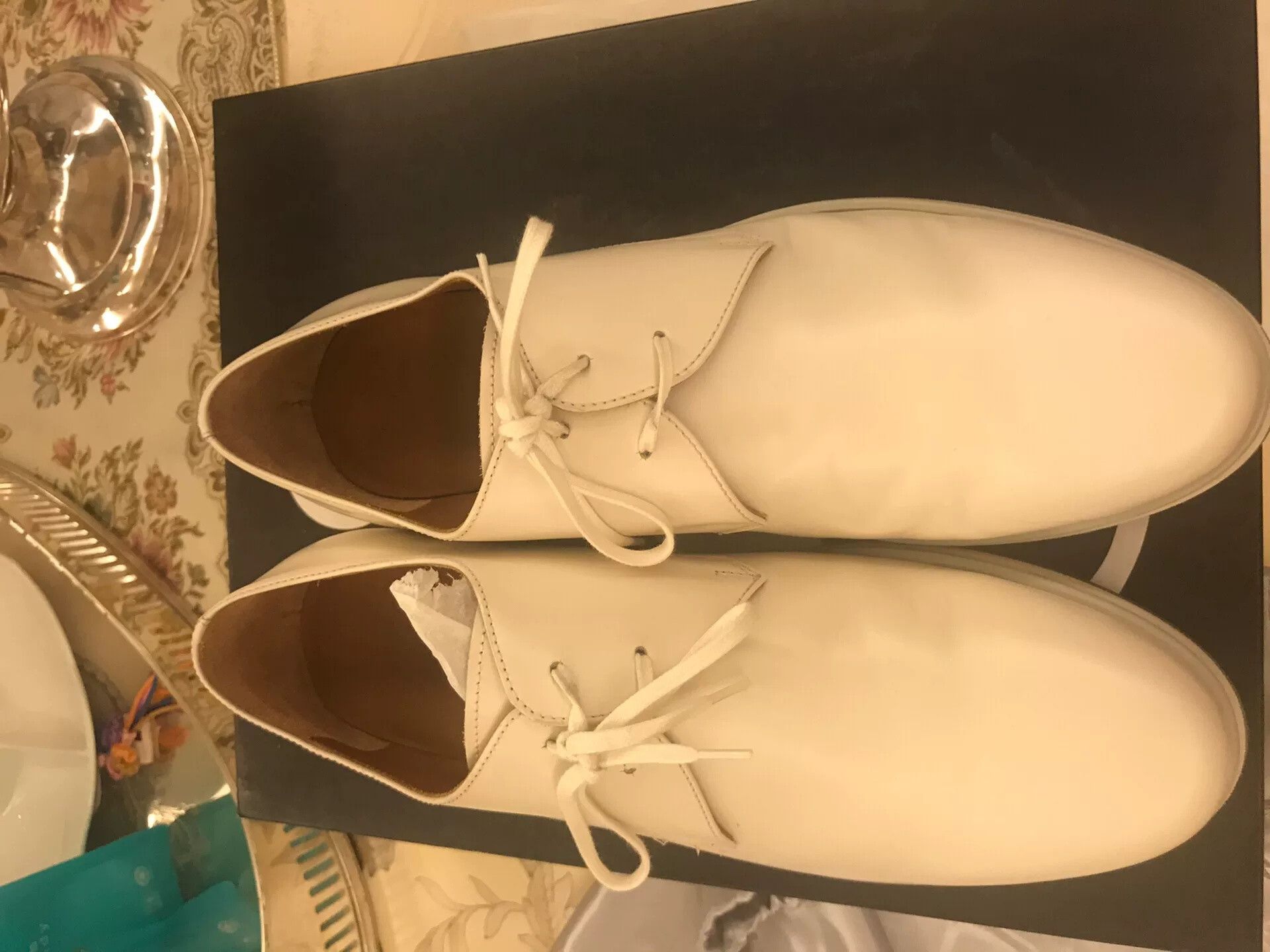 Salvatore Ferragamo Ferragamo Men's White Casual Leather Shoes 41 Size US 8 / EU 41 - 4 Thumbnail