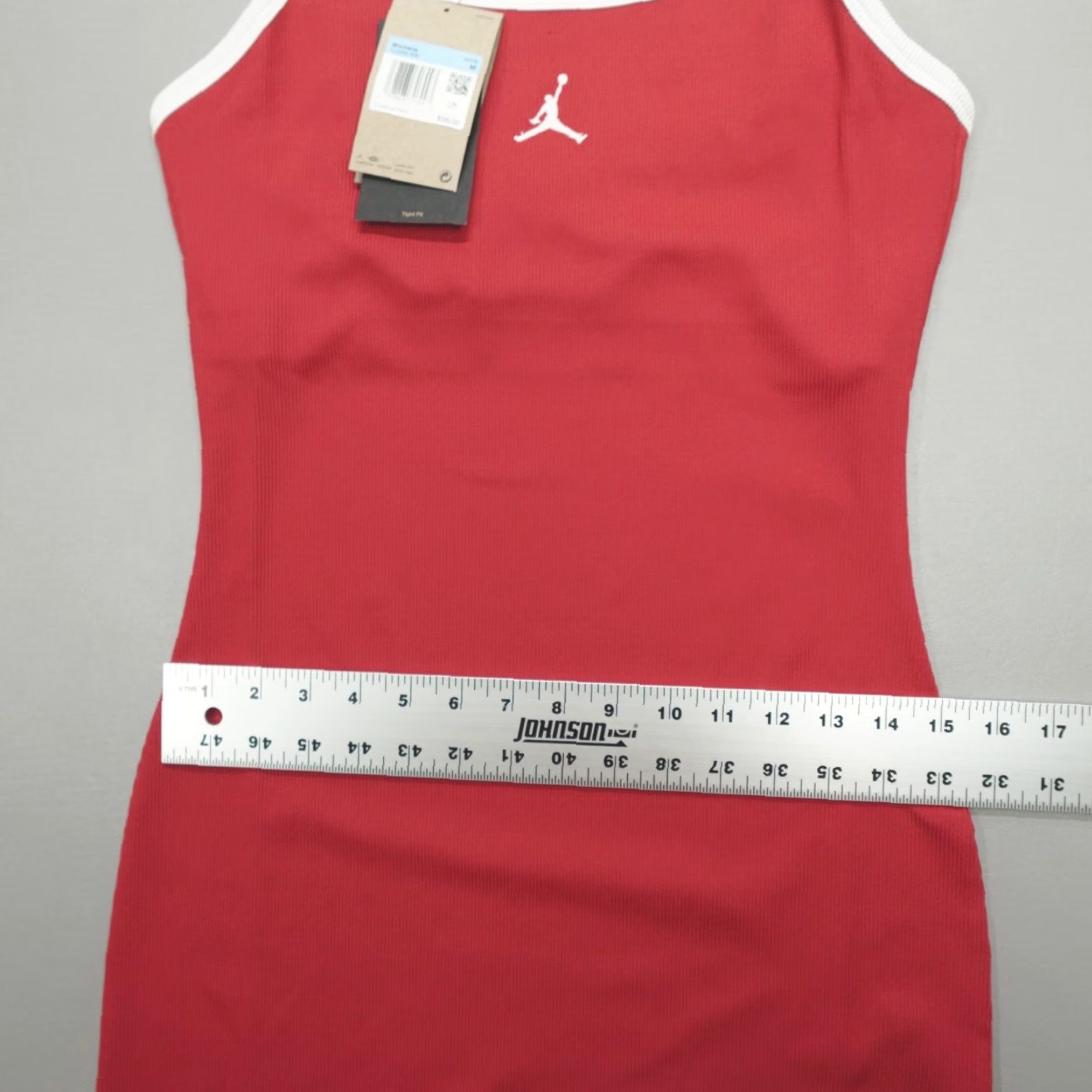 Jordan Brand Air Jordan Slim Tank Dress Red Women's Size M HJ0062-636 Tank Dress Slim Fit Casual Party/Cocktail Summer Spring Womens Size M / US 6-8 / IT 42-44 - 6 Thumbnail