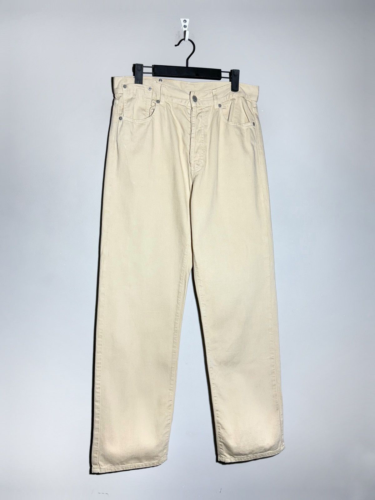 Dries Van Noten Dries Van Noten Straight Beige Denim Jeans Size US 29 - 2 Thumbnail