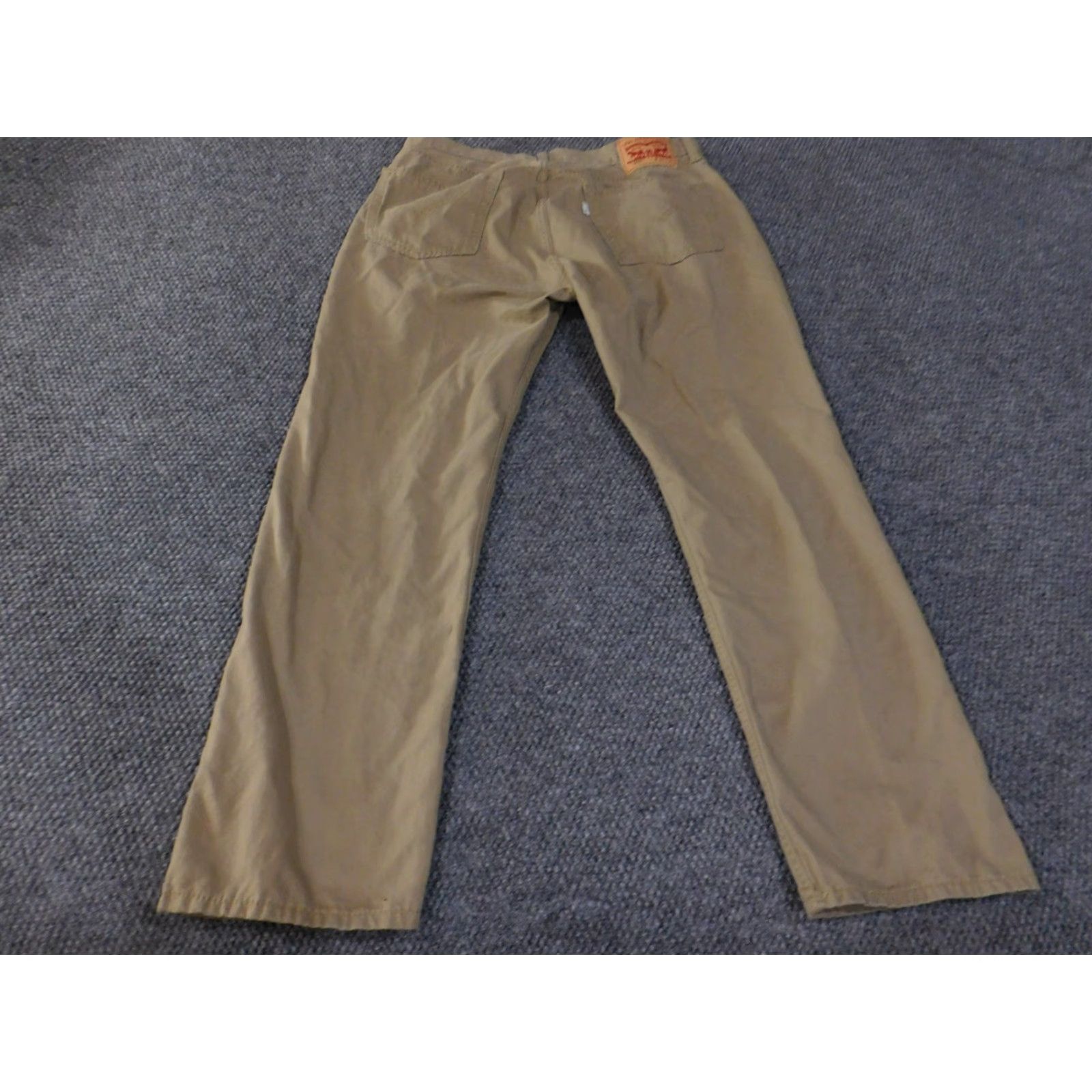Levi's VINTAGE Levi's 505 Jeans Mens 36x32 Khaki Tan Straight Zip Fly Twill Regular Fit Size US 36 / EU 52 - 6 Thumbnail