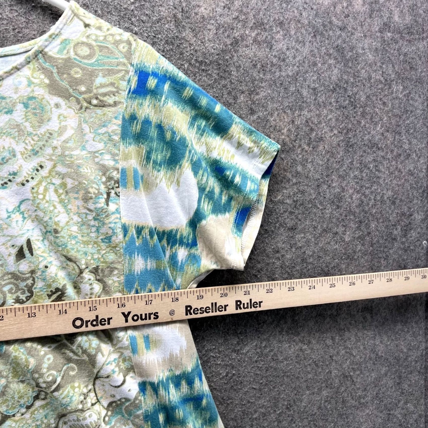 Vintage Chico's Shirt Womens 1 White Blue Zenergy Round Neck Floral Teagan Mixed Print Shirt T-Shirt Casual Spring Summer Womens 1 White Size XS / US 0-2 / IT 36-38 - 3 Thumbnail