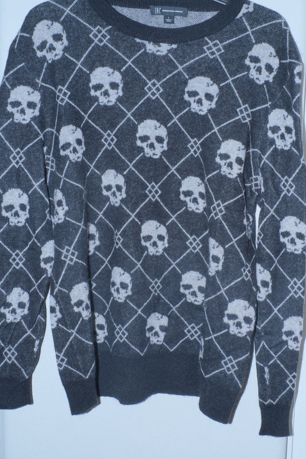 Vintage Gothic Skull Sweater Size US L / EU 52-54 / 3 - 3 Thumbnail
