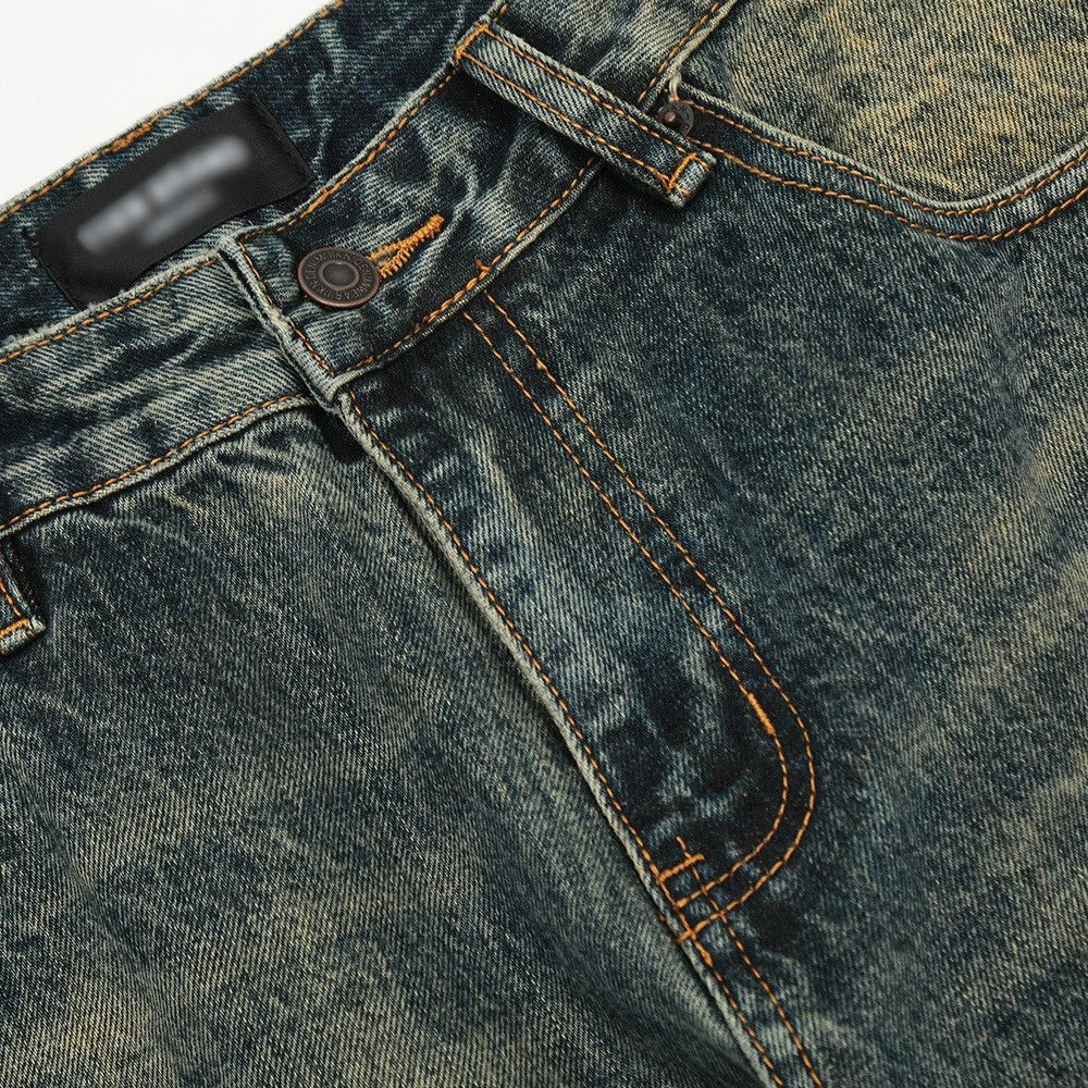 Vintage Men's vintage washed distressed flared jeans Size US 32 / EU 48 - 4 Thumbnail