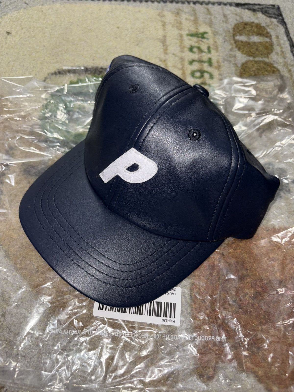 Palace Palace Faux Leather P 6-Panel Hat Size ONE SIZE - 1 Thumbnail
