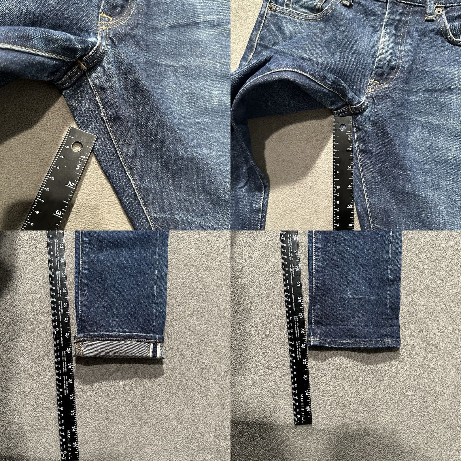 Uniqlo Uniqlo Mens Jeans Blue Selvedge Denim Slim Straight Low Rise Kiahara 28x34 Size US 28 / EU 44 - 10 Thumbnail