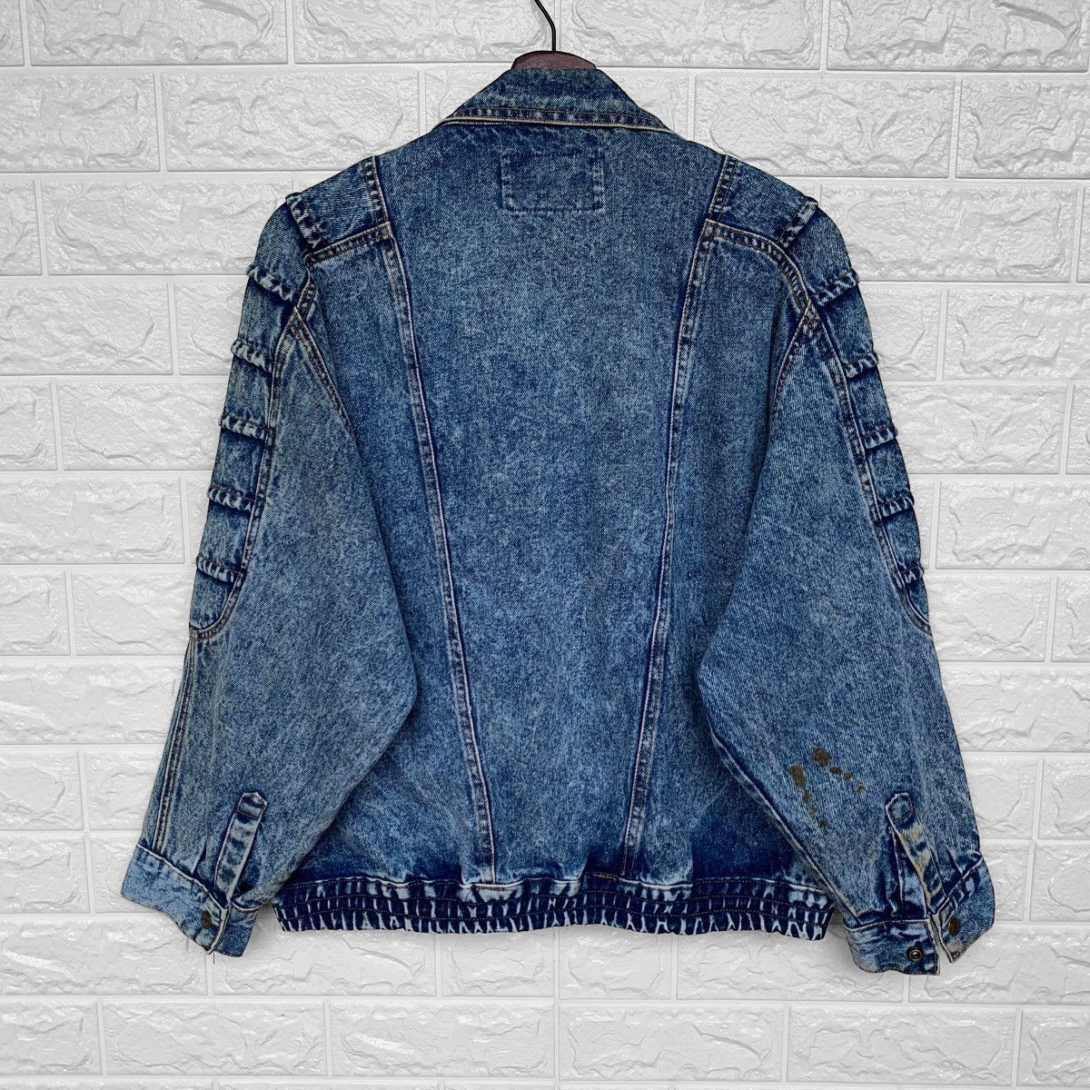 Hunter Vintage Asymmetric Hunter Mountain Acid Wash Denim Jacket Size US S / EU 44-46 / 1 - 2 Thumbnail
